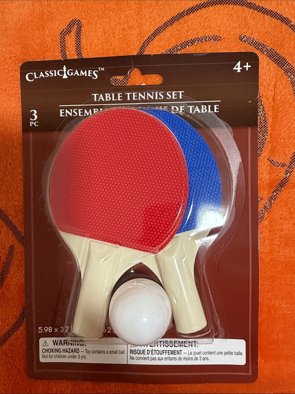 Classic Red and Blue Paddle Table Tennis Set